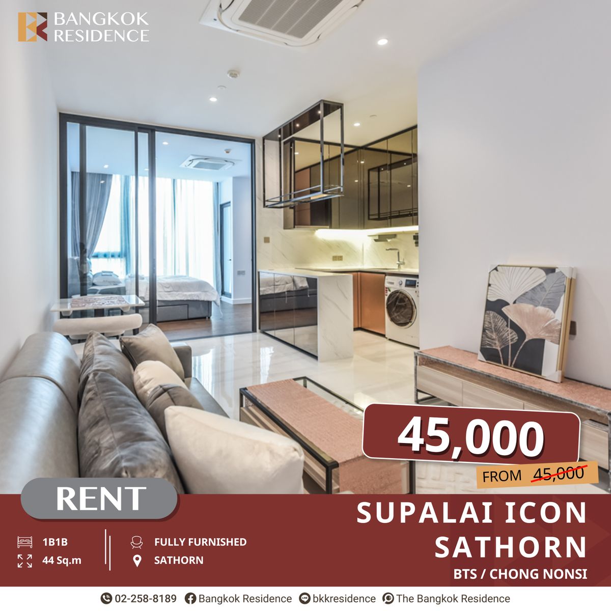 For RentCondoSathorn, Narathiwat : Supalai Icon Sathorn, Top-Class Condo by Supalai near BTS Chong Nonsi