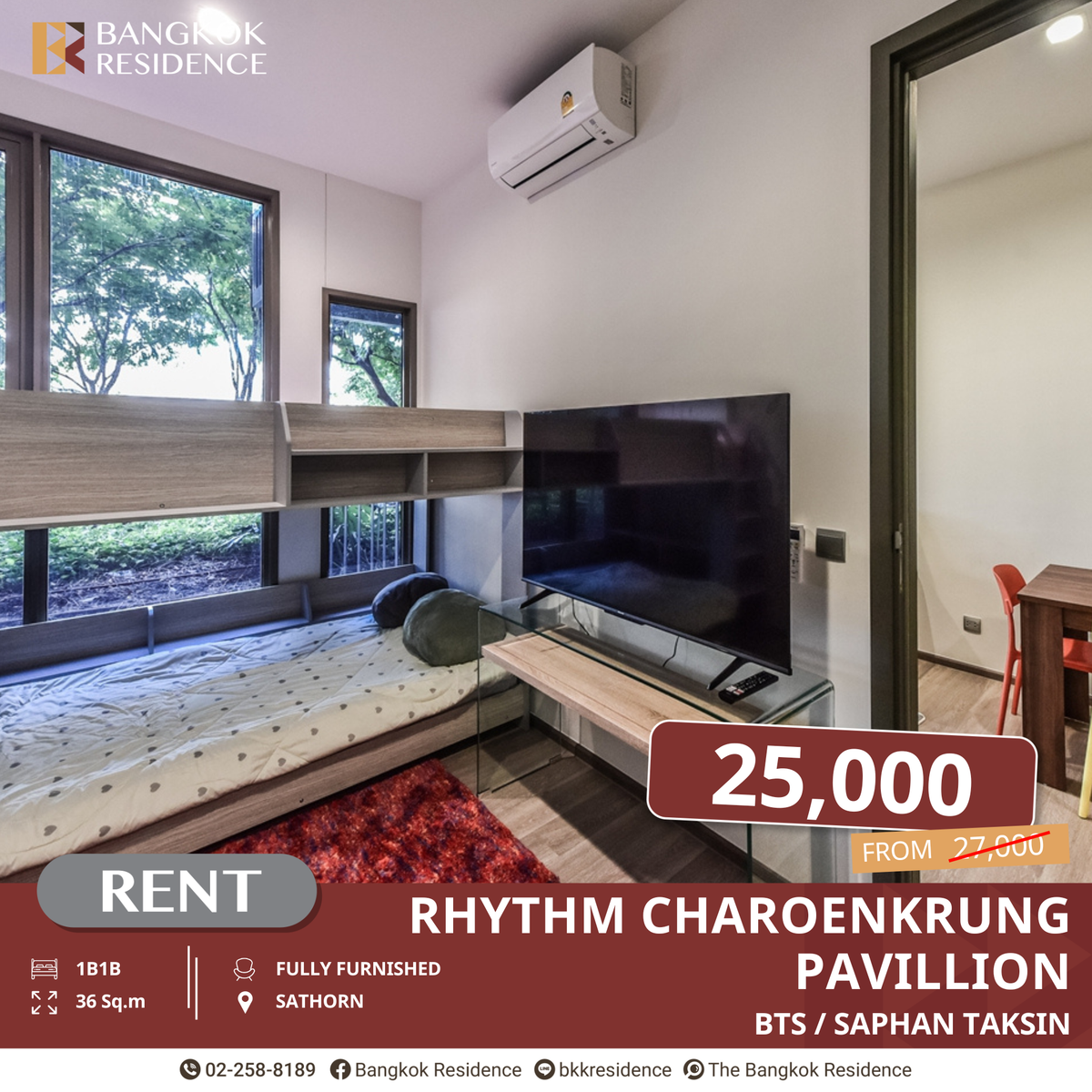 For RentCondoSathorn, Narathiwat : RHYTHM Charoenkrung Pavillion near BTS Saphan Taksin