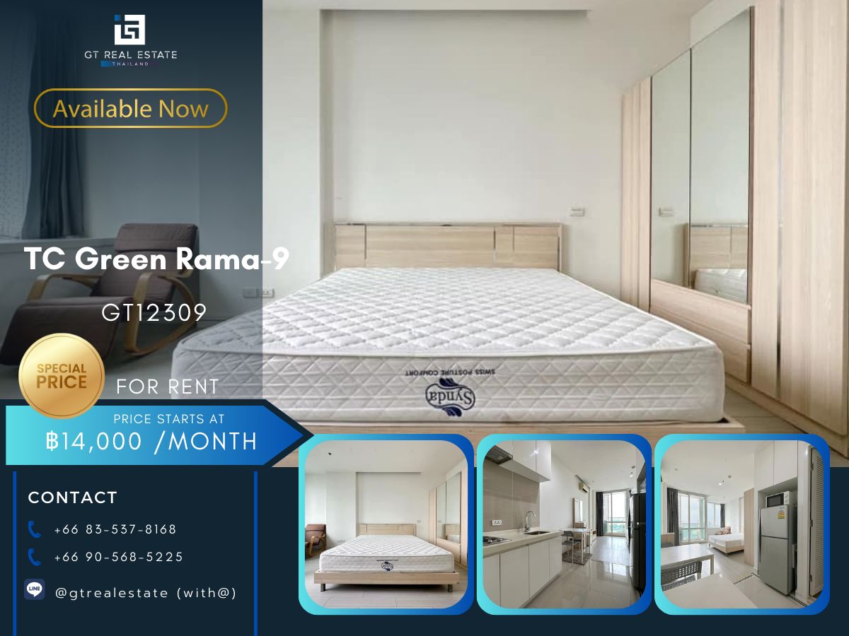 For RentCondoRama9, Petchburi, RCA : TC Green Rama-9 Condo Ready to rent