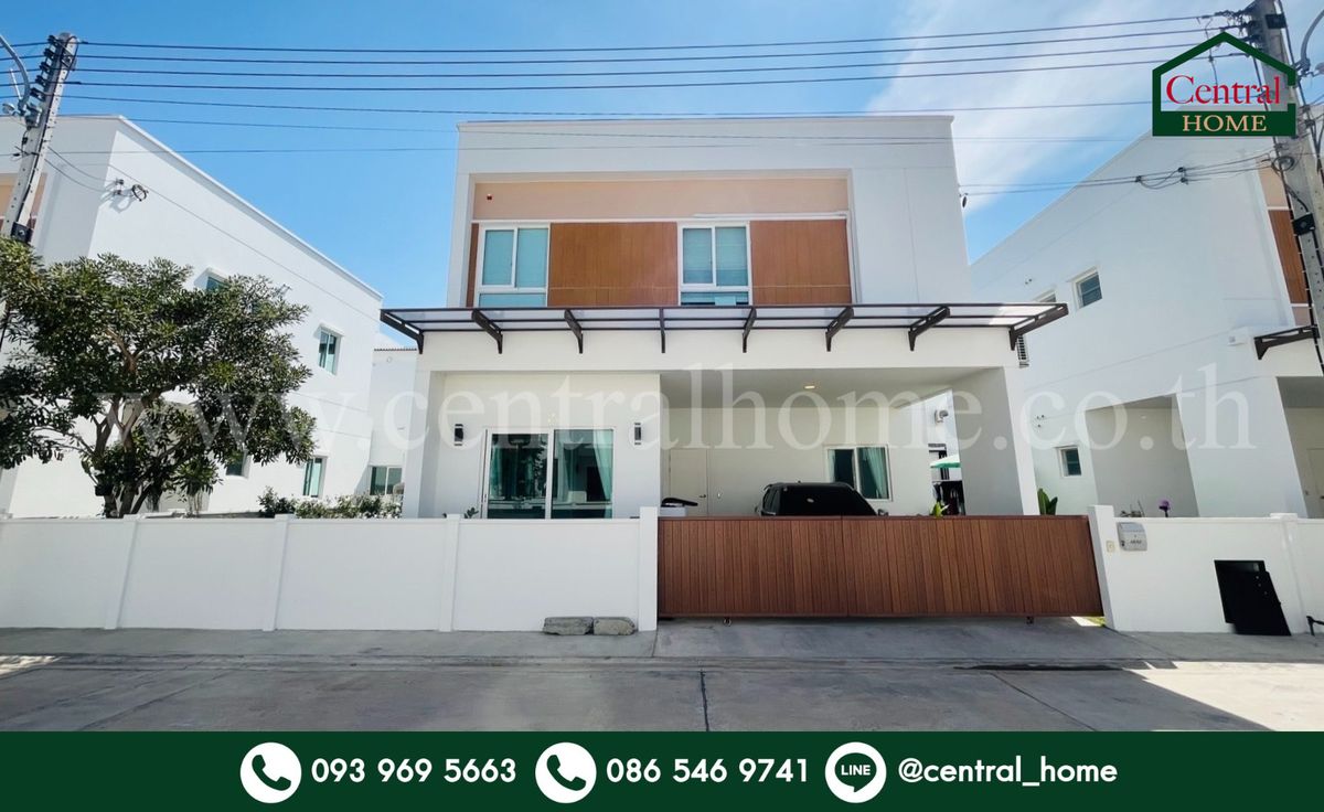 For SaleHouseMahachai Samut Sakhon : Detached house, Rama 2 Motor 2, hand condition, 1 built in with solar cells