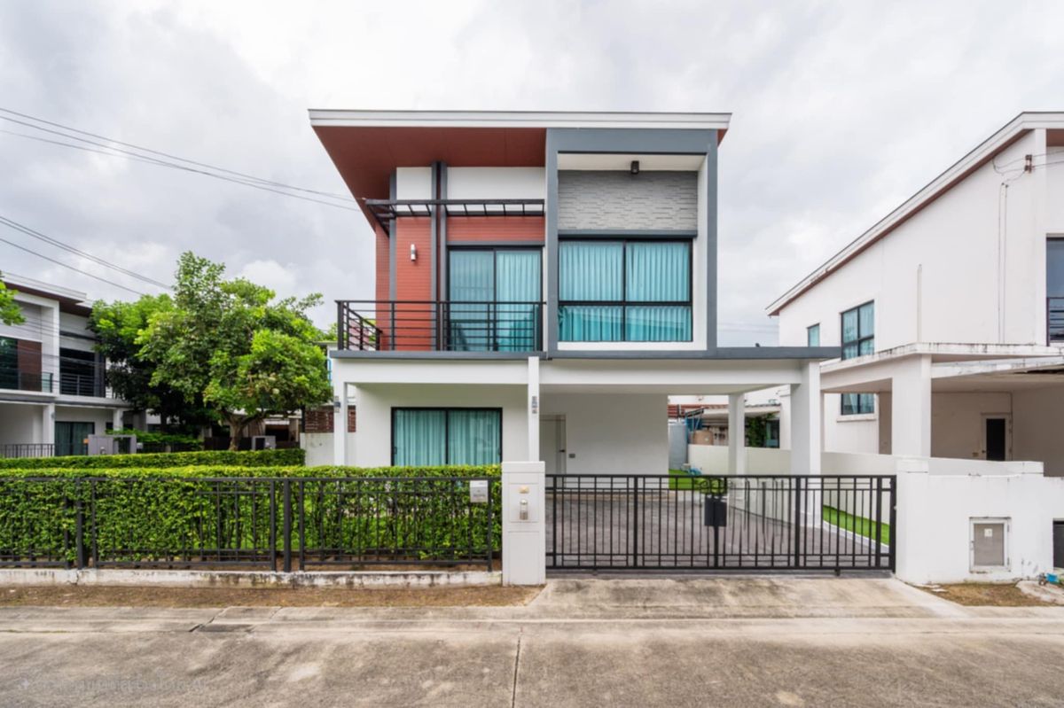 For RentHouseLadkrabang, Suwannaphum Airport : 🏡 Rent a single house, Pruksa Town Nex Onnut-Rama 9 🎉 Near Robinson Lifestyle Lat Krabang 5.8 murder and electrical appliances The house is free, ready to move in. ✅✅