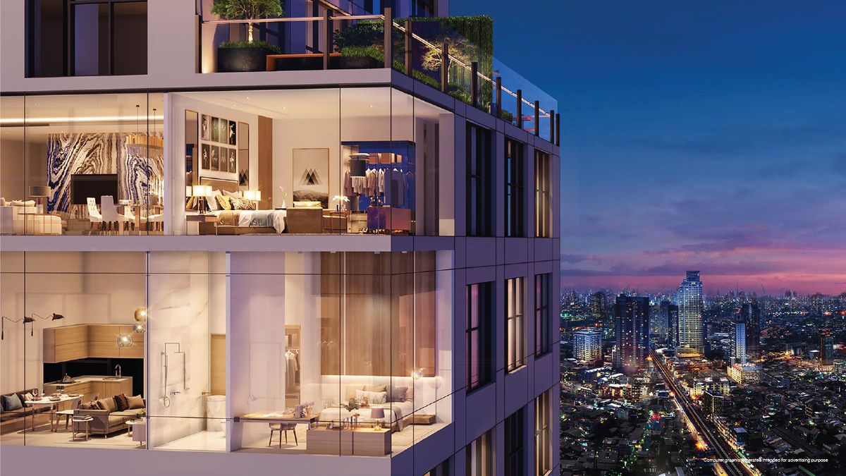 ขายคอนโดอ่อนนุช อุดมสุข : ขายห้อง duplex penthouse ชั้นสูง ตกแต่งพร้อมอยู่ วิวแม่น้ำเจ้าพระยา ติดถนนสุขุมวิท 