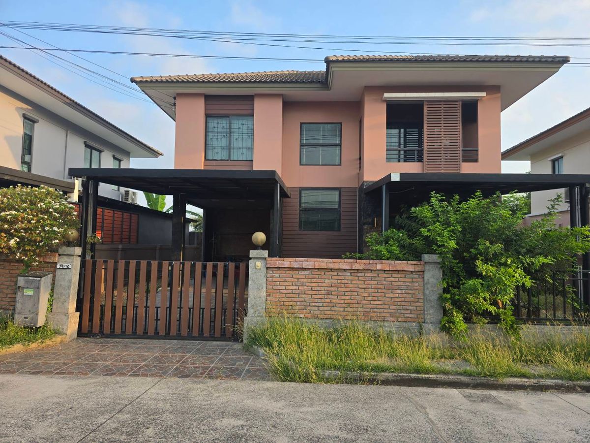 For RentHousePathum Thani,Rangsit, Thammasat : Rent a detached house, Pruksa Village, Delight 21, area 50.4 sq.w., Phra Chao Ong Sai Road Near Lat Sawai Market, Khlong 4, Renovations, Lam Luk Ka District, Pathum Thani Province