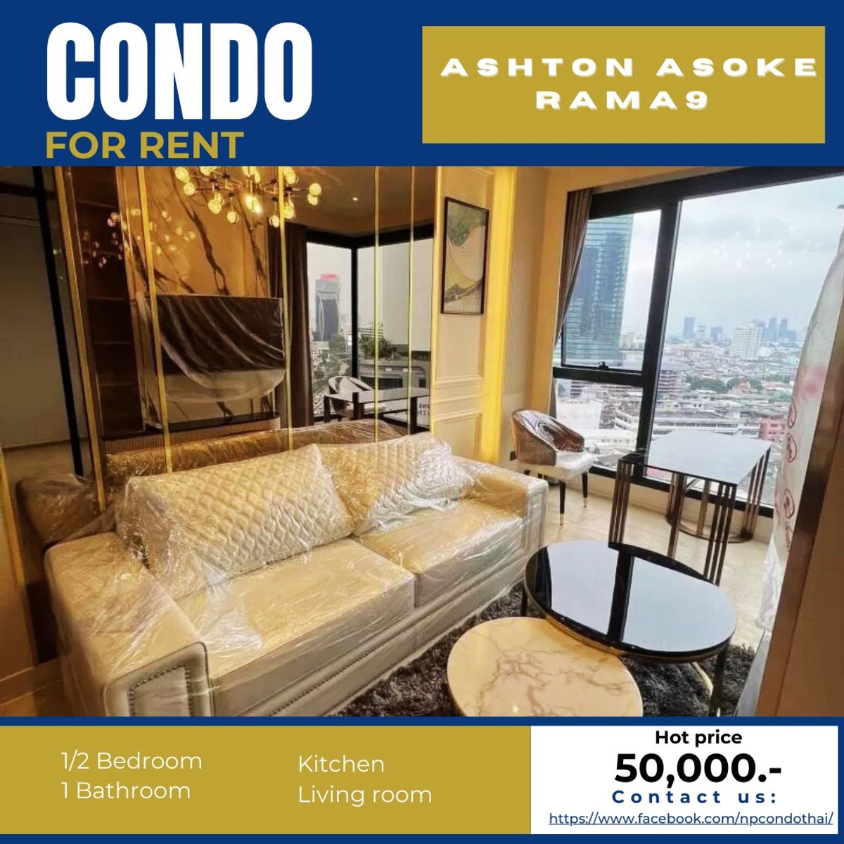 For RentCondoRama9, Petchburi, RCA : 🏙️ Luxury Living at Ashton Asoke-Rama 9-For Rent!