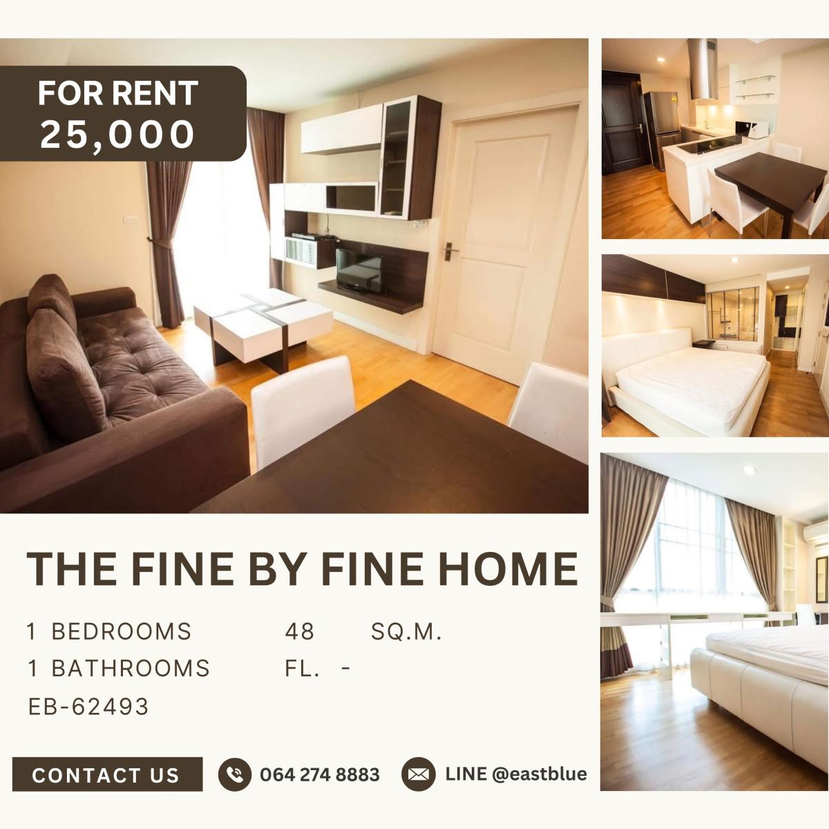 For RentCondoAri,Anusaowaree : The Fine by Fine Home, 1 bed, 25000 per month