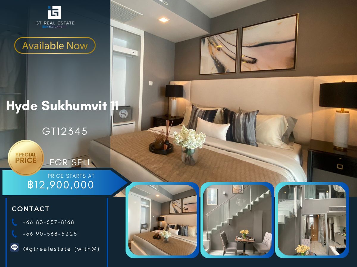 For SaleCondoNana, North Nana,Sukhumvit13, Soi Nana : Hyde Sukhumvit Condo 11, beautiful room, complete furniture