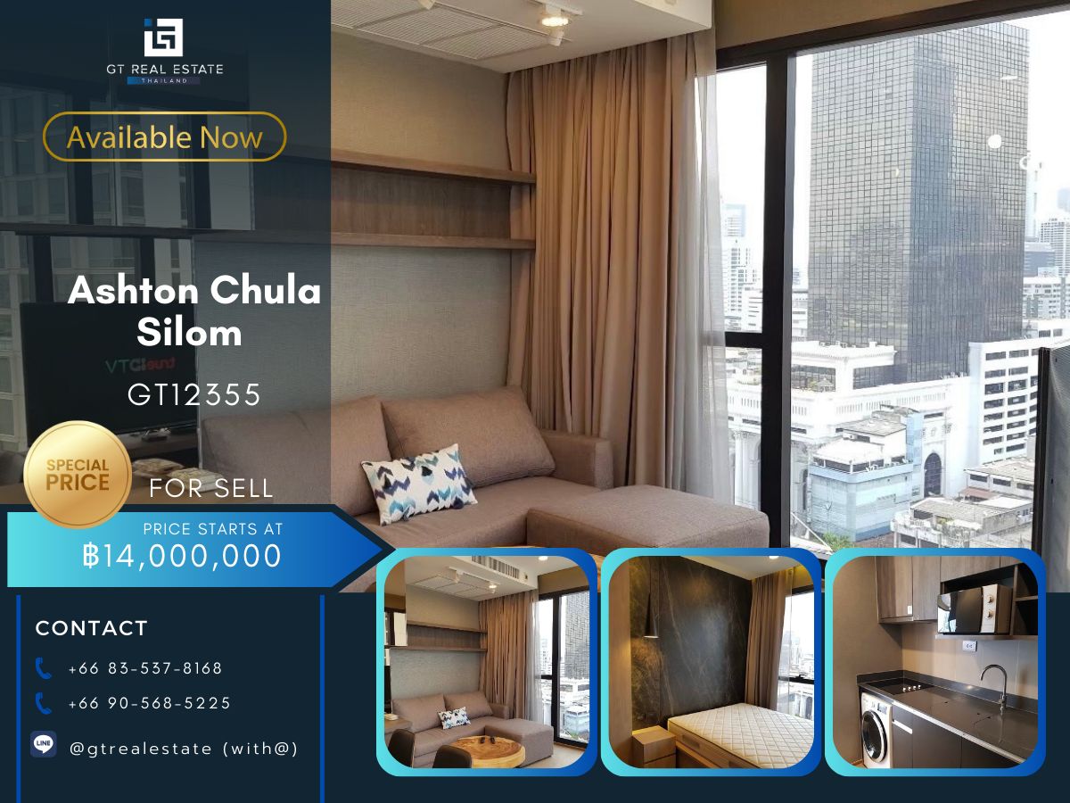 For SaleCondoSiam Paragon ,Chulalongkorn,Samyan : Ashton Chula Silom condo, beautiful room, complete furniture