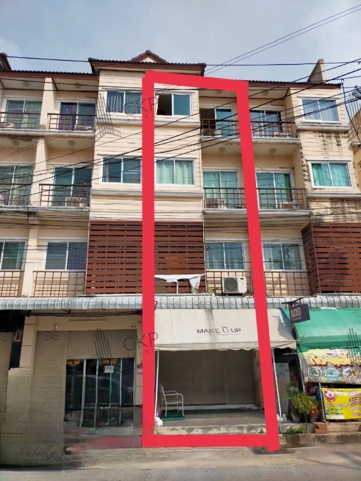 For SaleShop HousePattaya, Bangsaen, Chonburi : 4th floor commercial building, 6 bedrooms near Burapha University, Nong Mon Market Next to Map Jum Road