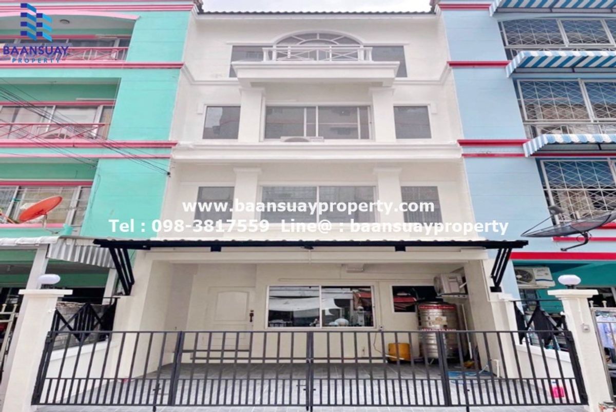 For RentTownhomeOnnut, Udomsuk : For rent, 4 -story townhome, renovated, Soi Wachiratham, Demonstration, near BTS Punnawithi