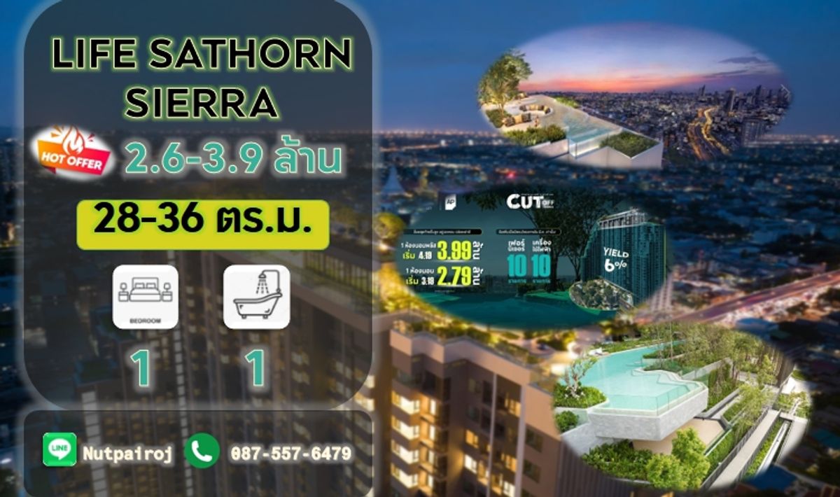 For SaleCondoThaphra, Talat Phlu, Wutthakat : 1 bedroom informs the price floor. NC (BC) Tel.0875576479