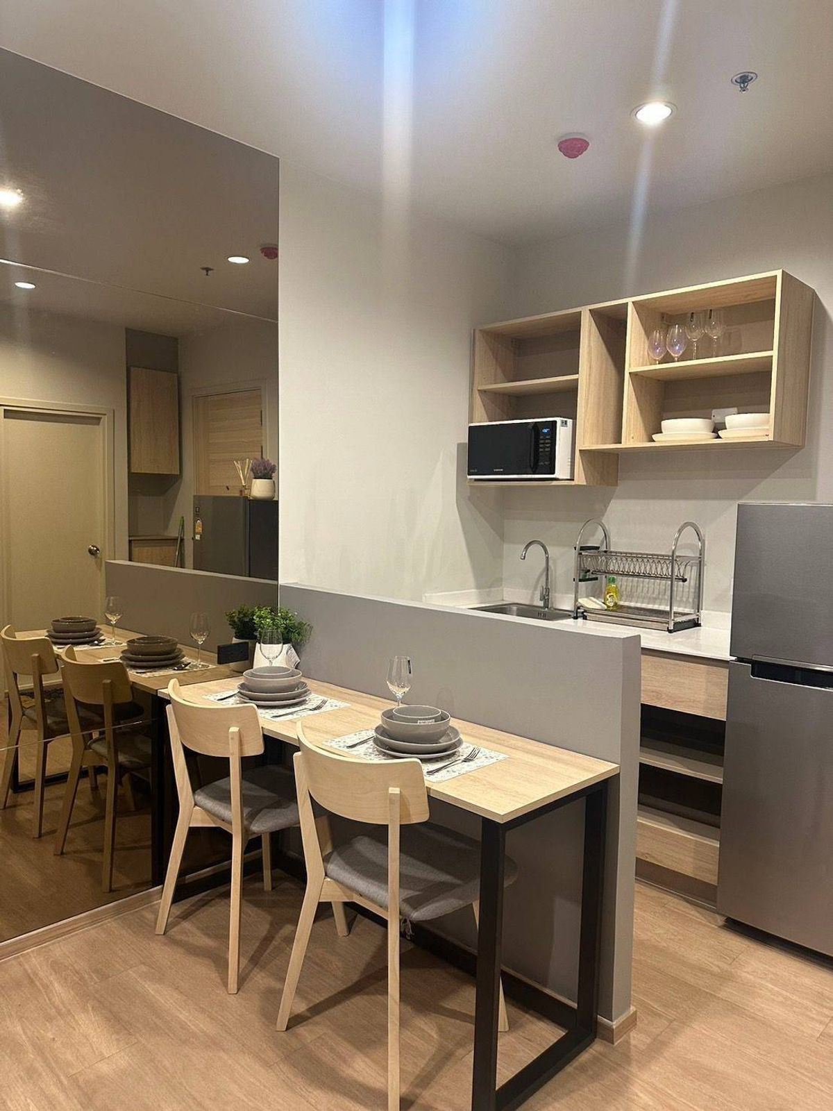 For RentCondoPathum Thani,Rangsit, Thammasat : Condo for rent near Thammasat University, Rangsit, Common Tu Project, beautiful room, new condition, decorated with