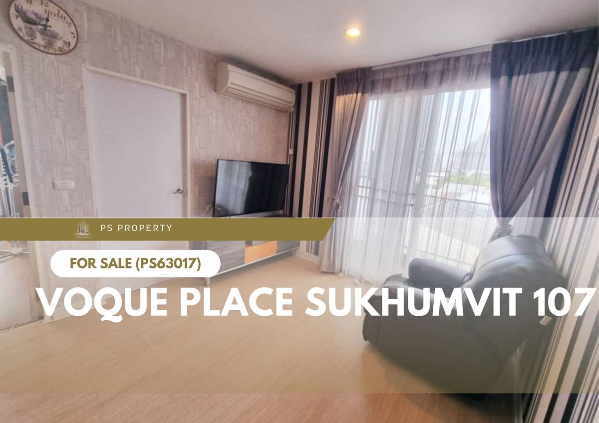 For SaleCondoBangna, Bearing, Lasalle : Urgent sale ✨ VOQUE PACE SUKHUMVIT 107 ✨ Near the BTS Bearing only 350 meters from the 7th floor of the city, city view (PS63017)