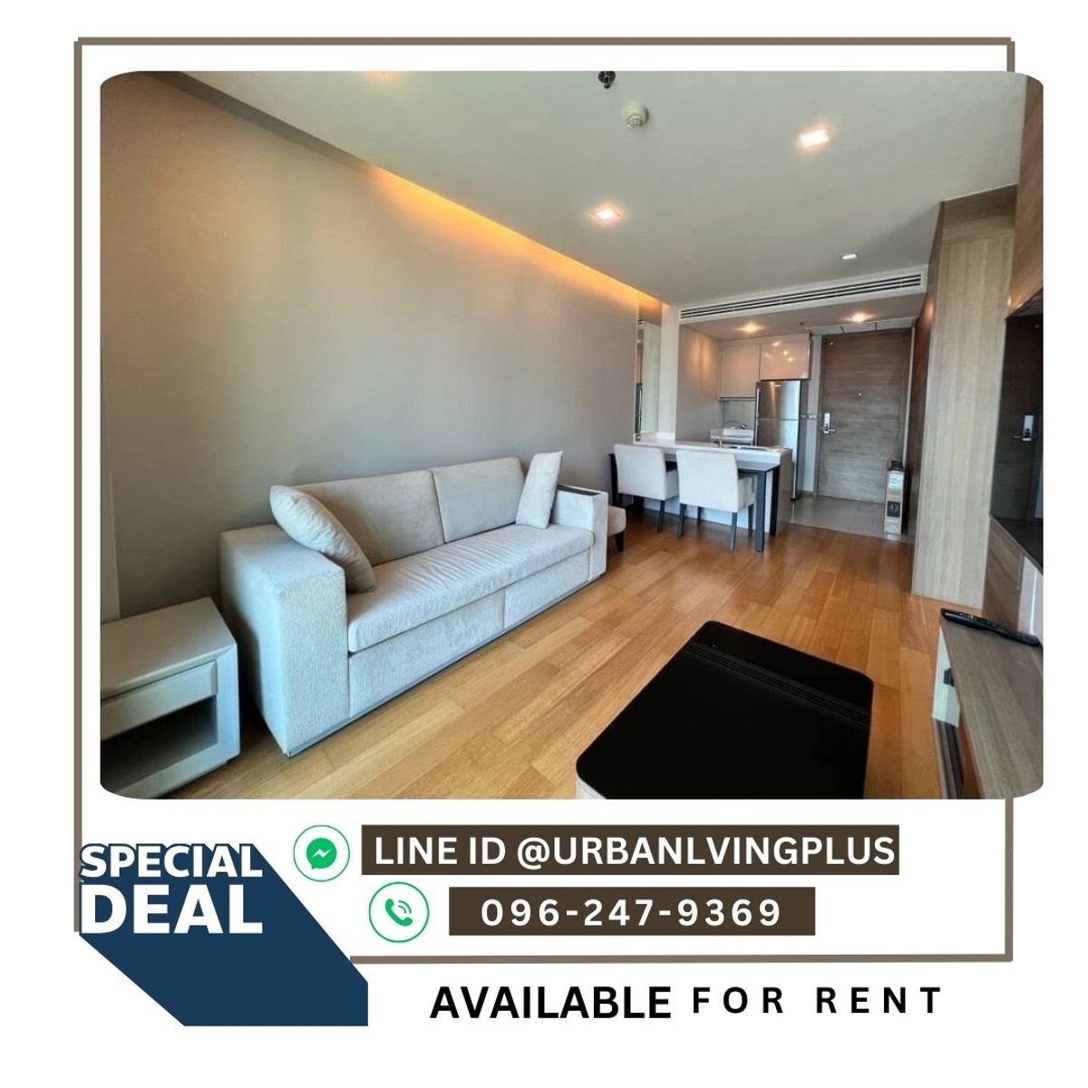 For RentCondoSathorn, Narathiwat : (U20250313100) Tel/Line 096-247-9369 FOR RENT The Address Sathorn  / 1 bedroom, 1 bathroom, 56 Sq.M. furnished, Special Deal!!