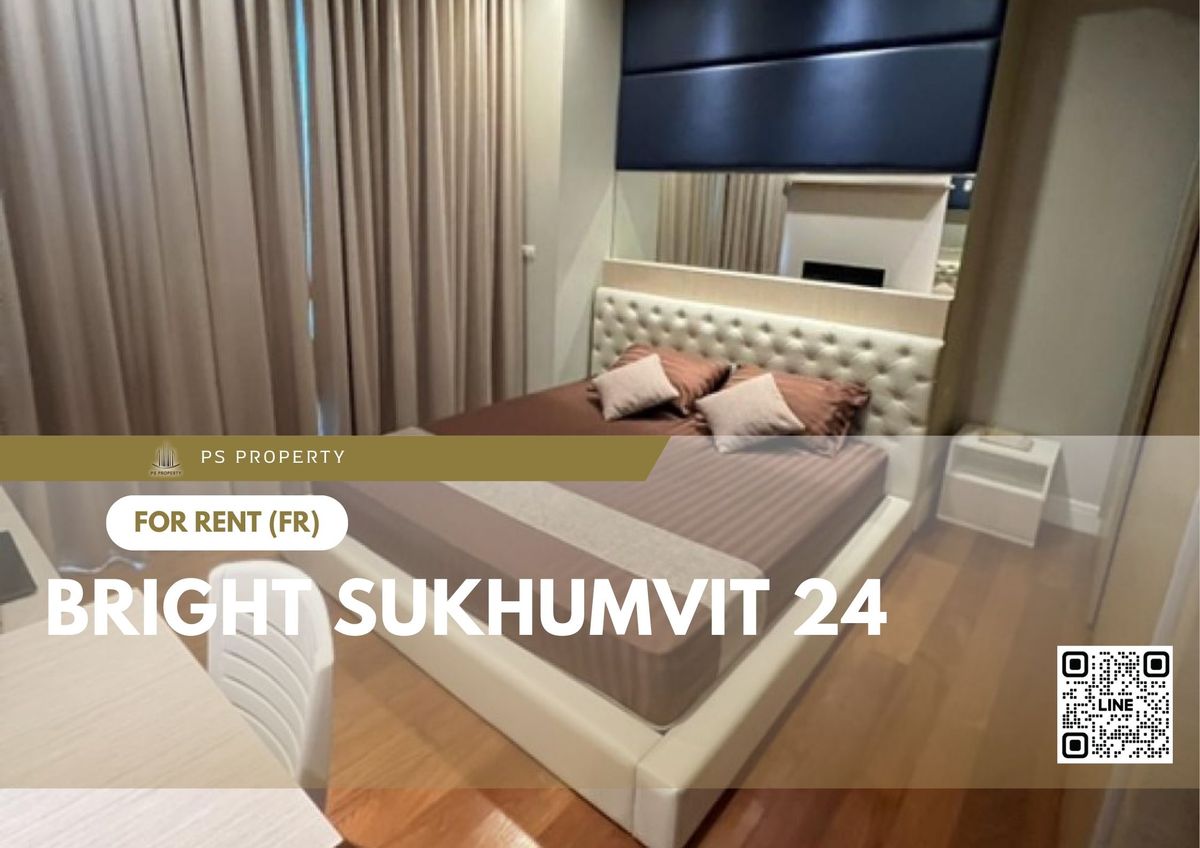 For RentCondoSukhumvit, Asoke, Thonglor : Rent 🔥 Bright Sukhumvit 24 🔥 2 bedrooms, 2 bathrooms, furniture and electrical appliances