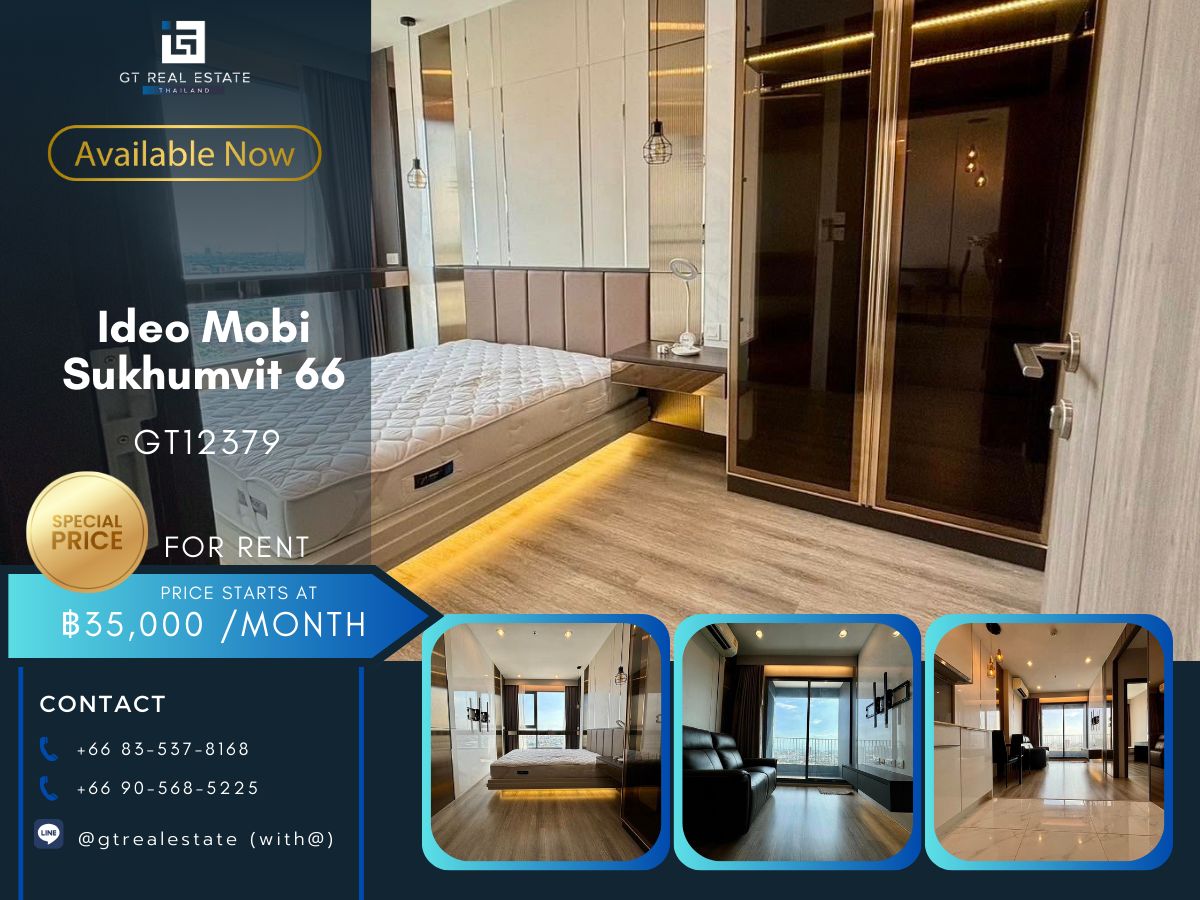 For RentCondoOnnut, Udomsuk : Ideo Mobi Sukhumvit 66 condo, beautiful room, full furniture Ready to rent