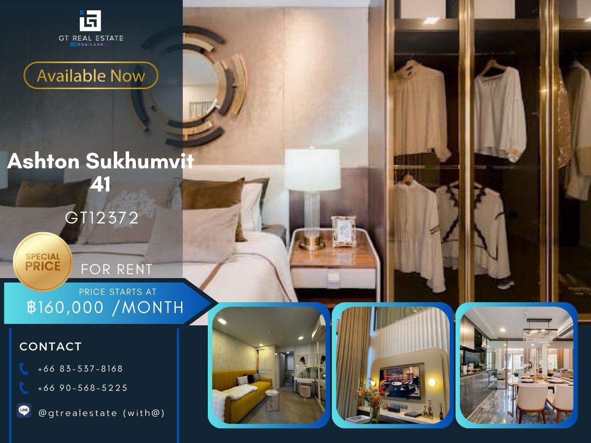 For RentCondoSukhumvit, Asoke, Thonglor : Ashton Sukhumvit 41 condo, beautiful room, complete furniture Ready to rent