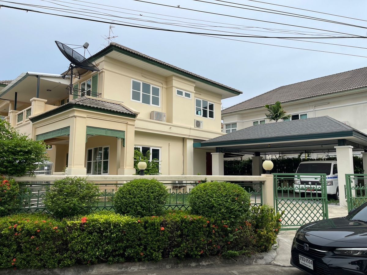 For SaleHouseMin Buri, Romklao : Luxury 2 -story detached house for sale, main land in the heart of Ramkhamhaeng 164 - next to Ruamrudee International School (RIS) 🚆 Near the Orange Line! 📍 Perfect Village, Ramkhamhaeng 164