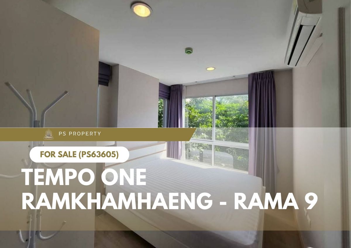 For SaleCondoRamkhamhaeng, Hua Mak : Urgent sale 🔥 Tempo One Ramkhamhaeng - Rama 9 🔥 Convenient transportation near the Orange Line (PS63605)