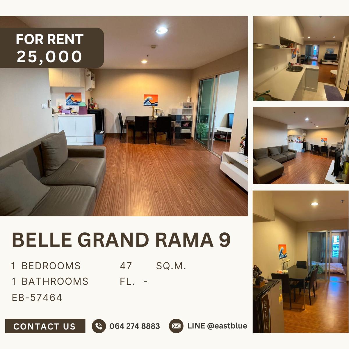 For RentCondoRama9, Petchburi, RCA : Belle Grand Rama 9, 1 bed, 25000 per month