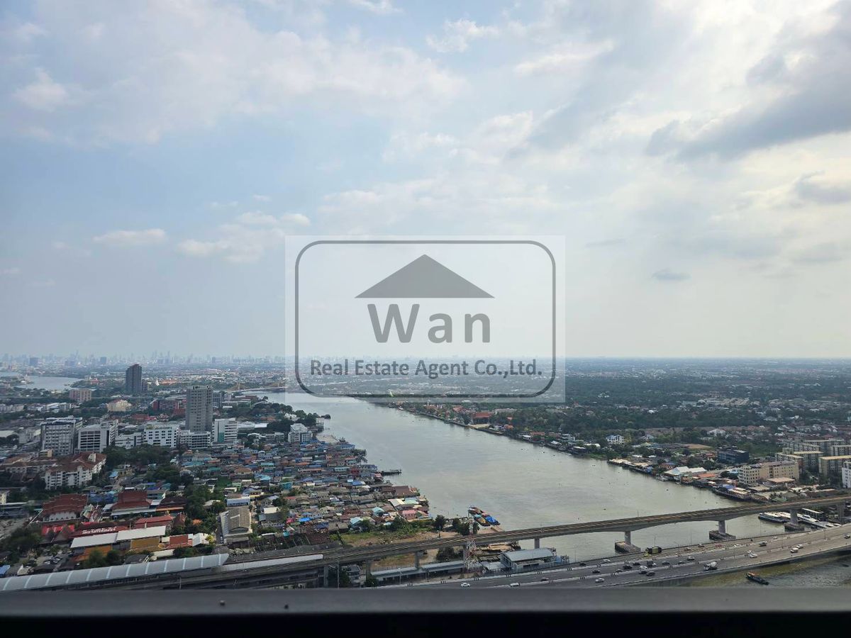 For RentCondoRattanathibet, Sanambinna : Rentalitan Rive, 44th floor, size 31 sq.m., complete view of the river