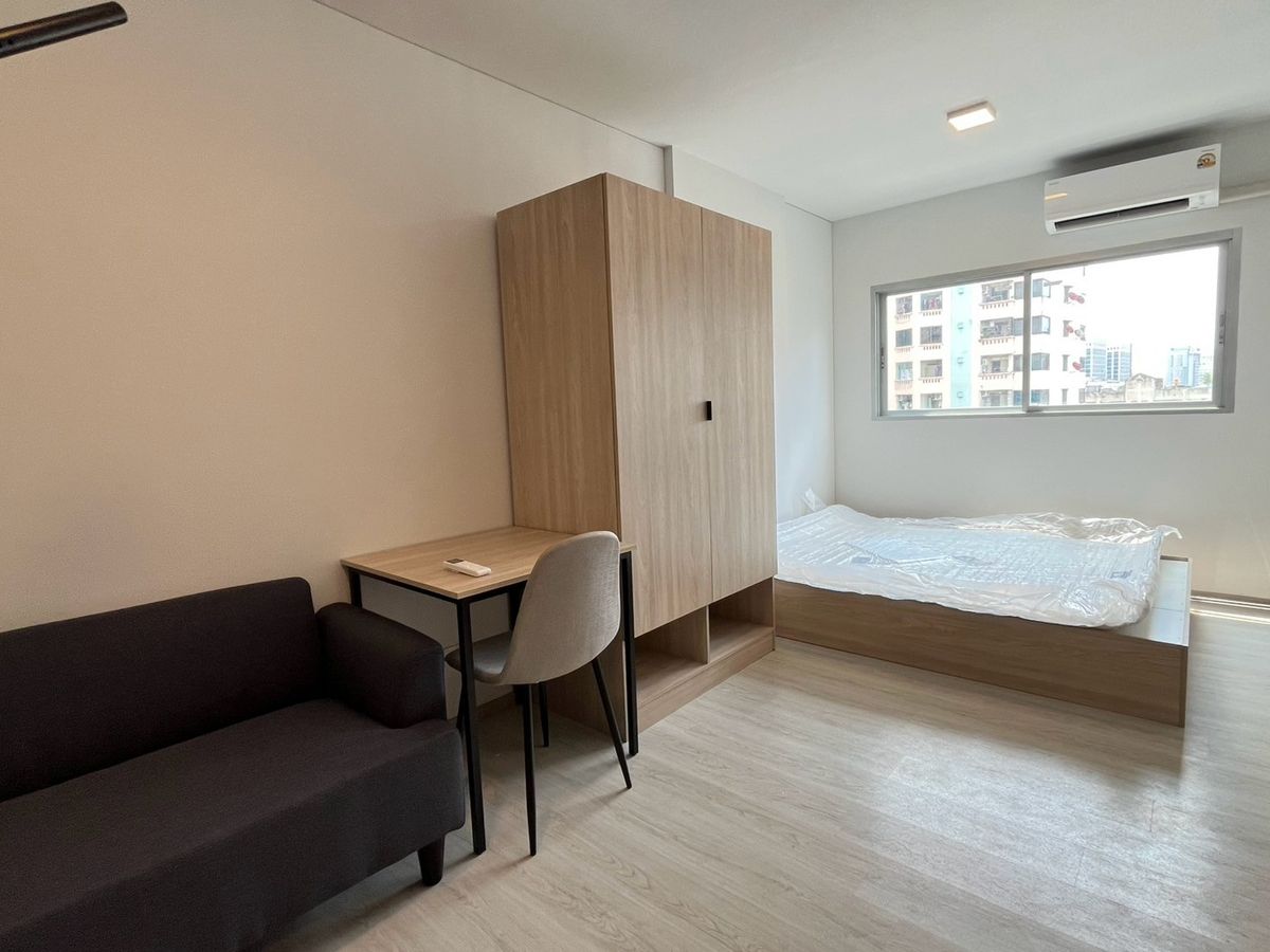 For RentCondoVipawadee, Don Mueang, Lak Si : New room, plum box, plum condo, Chaeng Watthana-Don Mueang (23 sq.m.), Building B, 3rd floor, decorated with full space