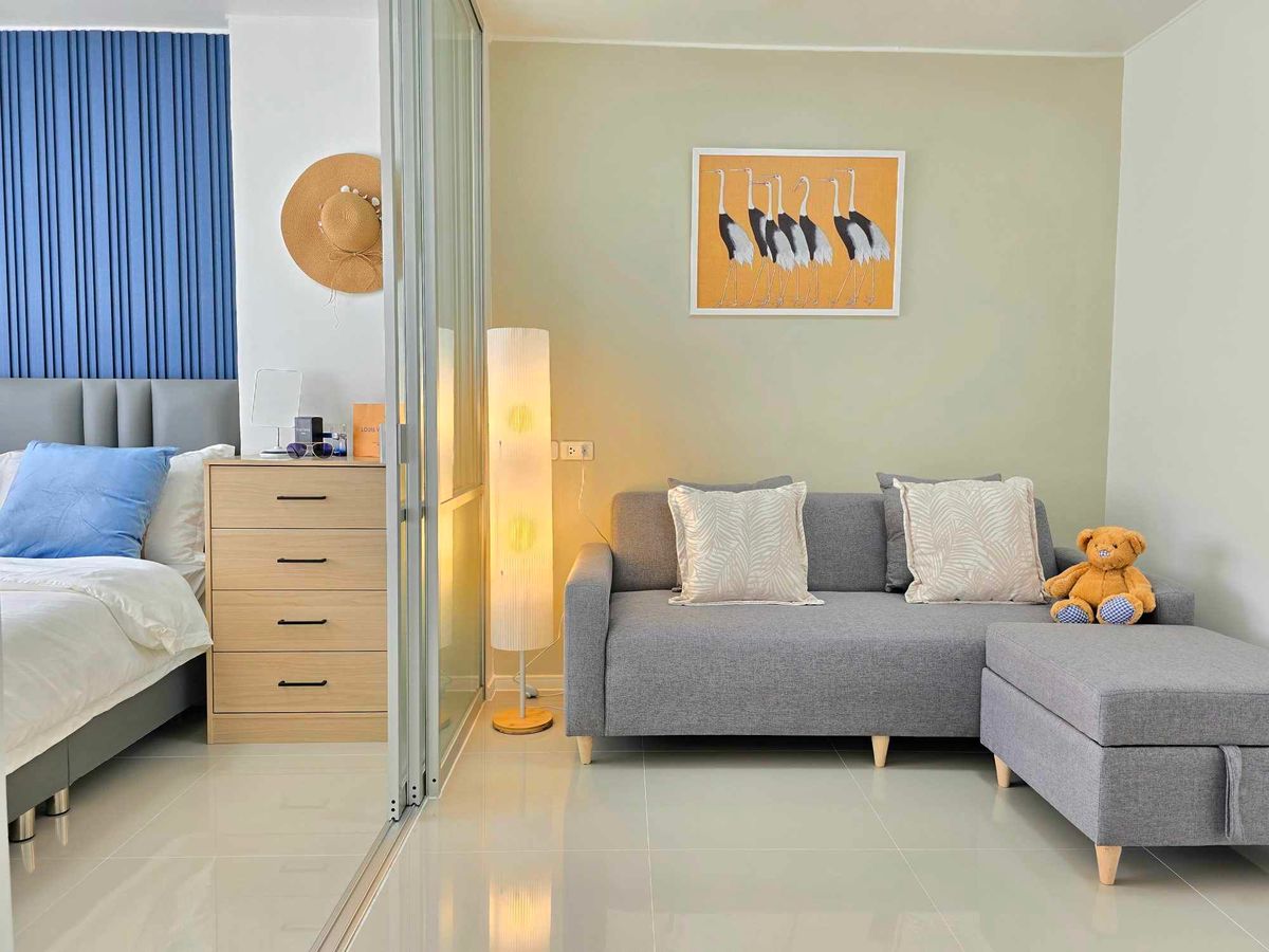 For SaleCondoPattaya, Bangsaen, Chonburi : Condo for sale, Lumpini, Chon Buri, beautiful room, new renovation