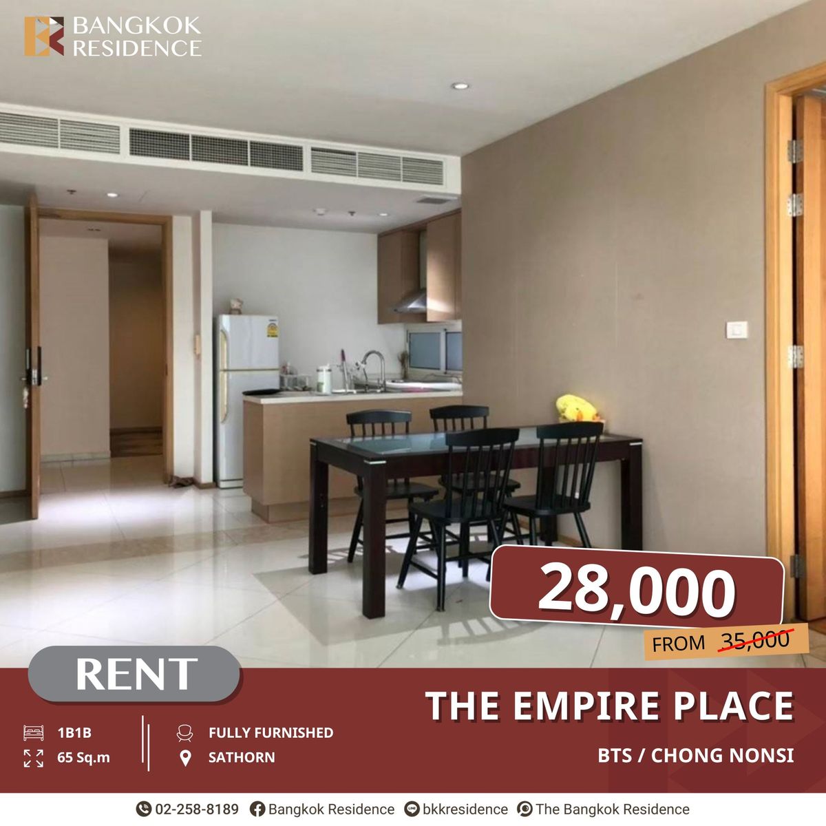 For RentCondoSathorn, Narathiwat : The Empire Place - Premium City View Condo near BTS Chong Nonsi