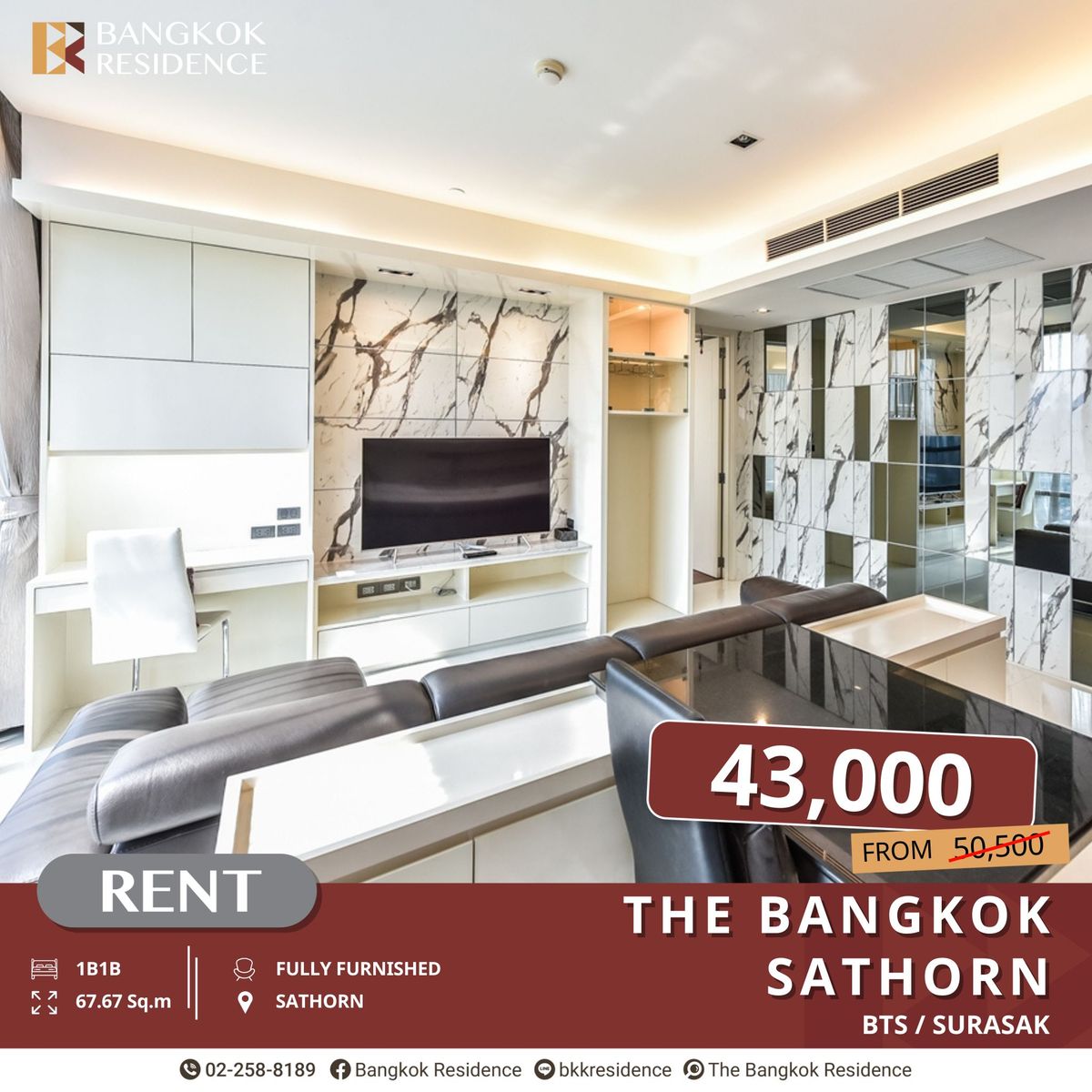 For RentCondoSathorn, Narathiwat : The Bangkok Sathorn - Ultimate Luxury Condo for Rent near BTS Surasak