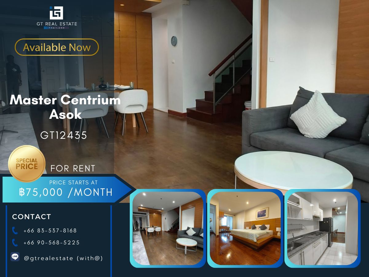 For RentCondoSukhumvit, Asoke, Thonglor : Master Centrium Asoke Condo, beautiful room, complete furniture Ready to rent