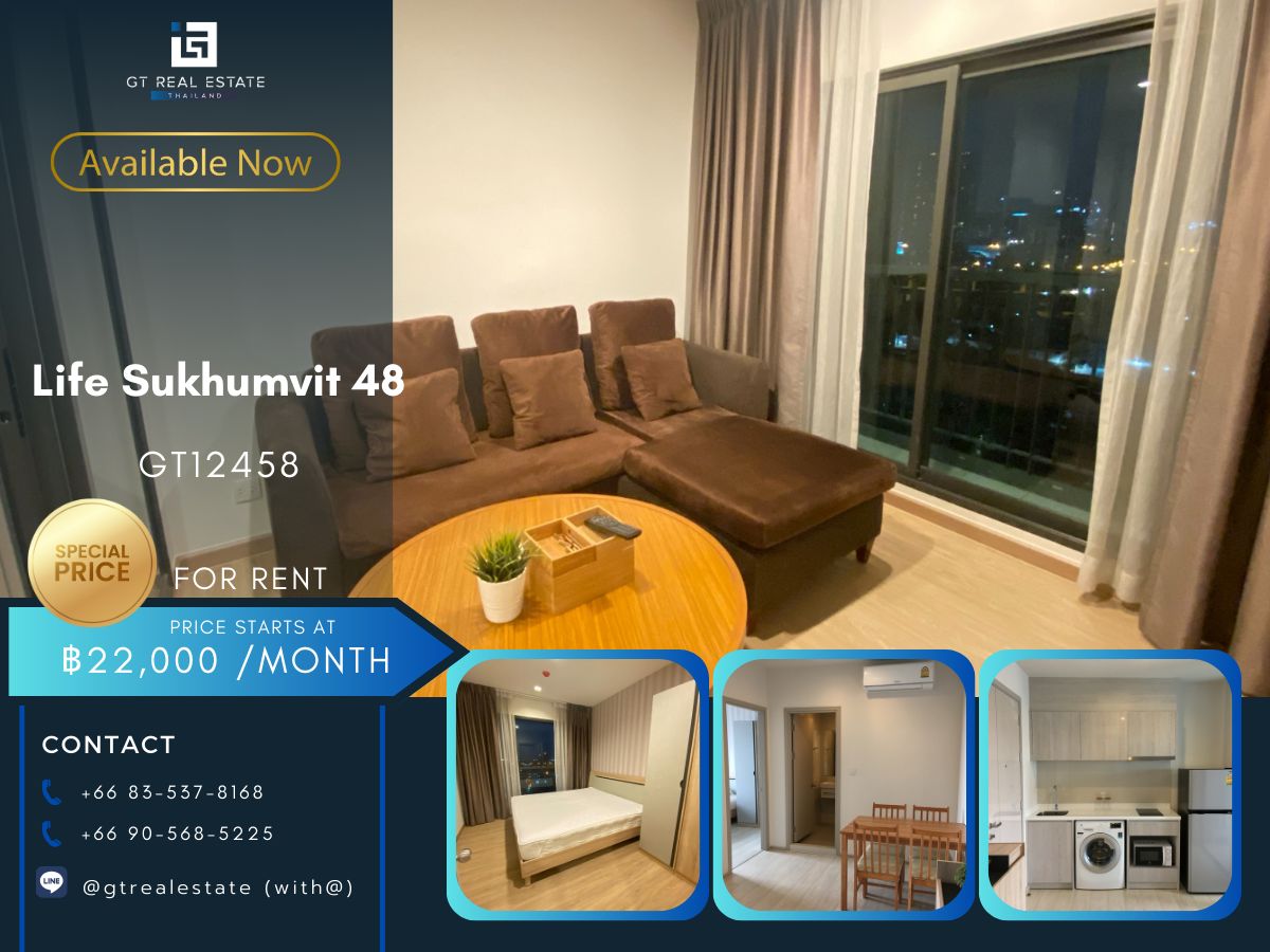 For RentCondoOnnut, Udomsuk : Life sukhumvit 48 condo, beautiful furniture Ready to rent