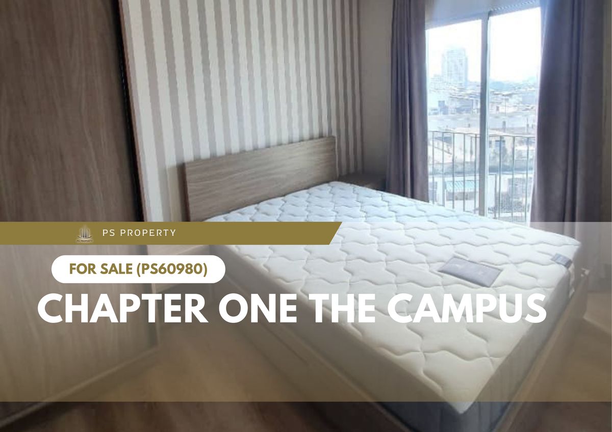 For SaleCondoKasetsart, Ratchayothin : Urgent sale 📍 Chapter One The Campus 📍 Highly beautiful room Complete furniture+electrical appliances (PS60980)