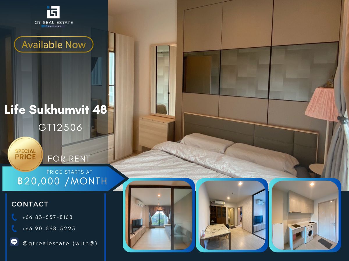 For RentCondoOnnut, Udomsuk : Life sukhumvit 48 condo, beautiful furniture Ready to rent