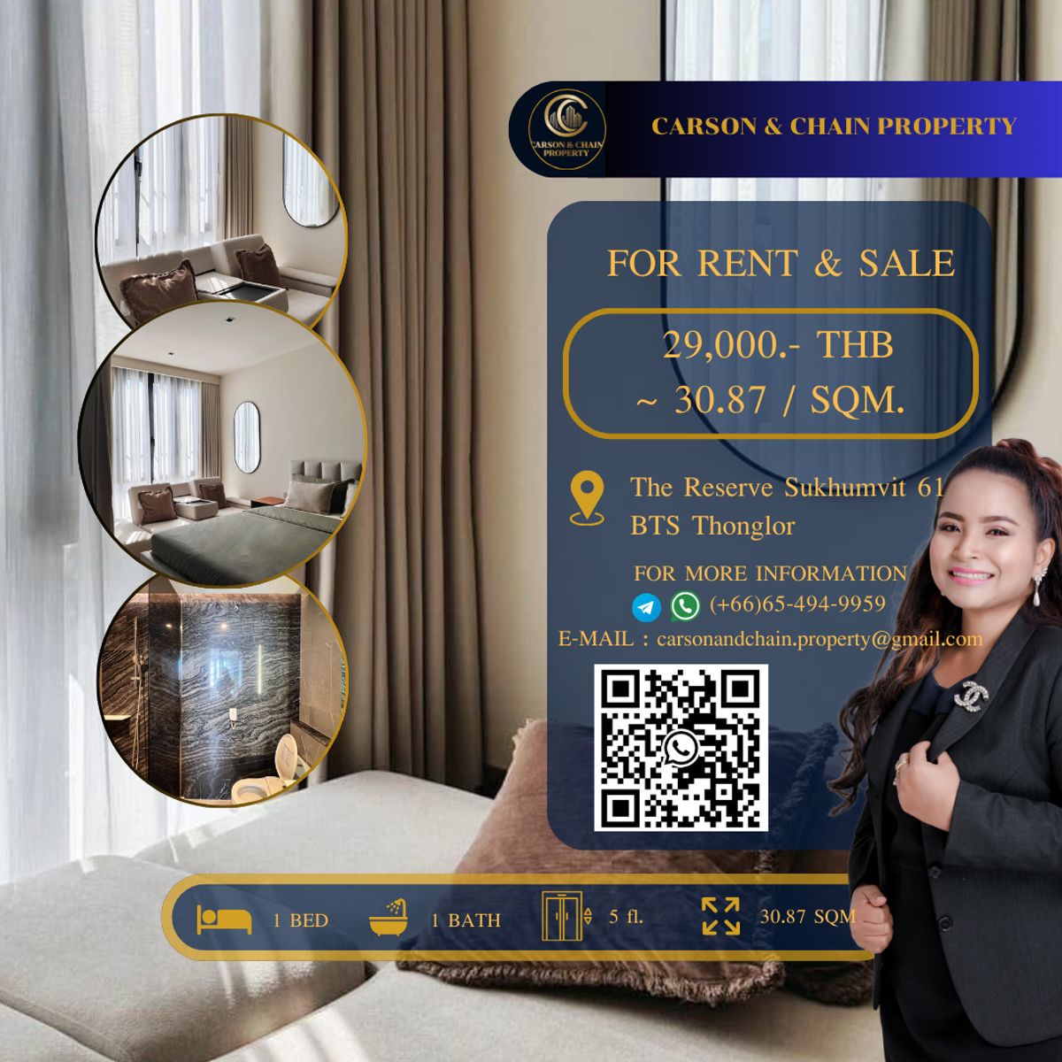 For RentCondoSukhumvit, Asoke, Thonglor : The Reserve Sukhumvit 61