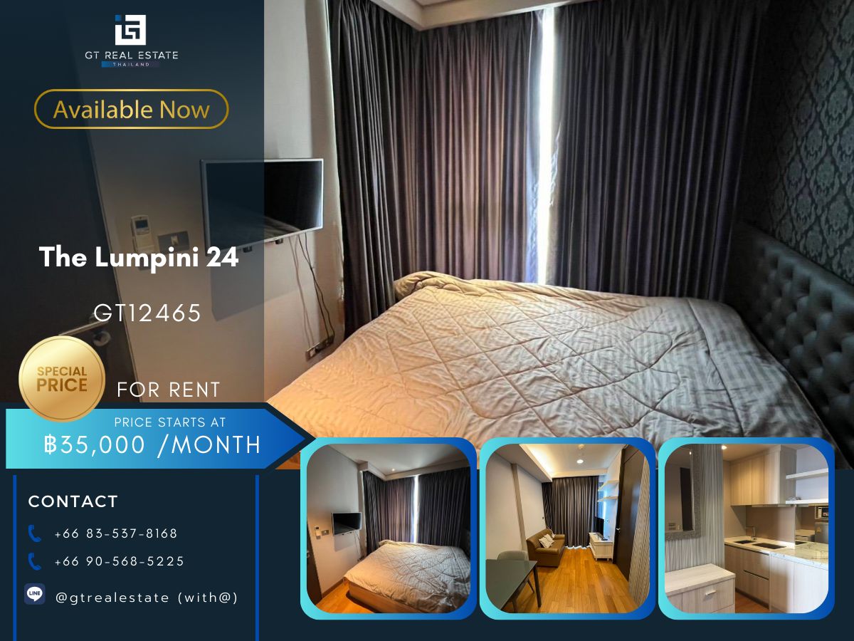 For RentCondoSukhumvit, Asoke, Thonglor : The Lumpini Condo 24, beautiful room, complete furniture Ready to rent