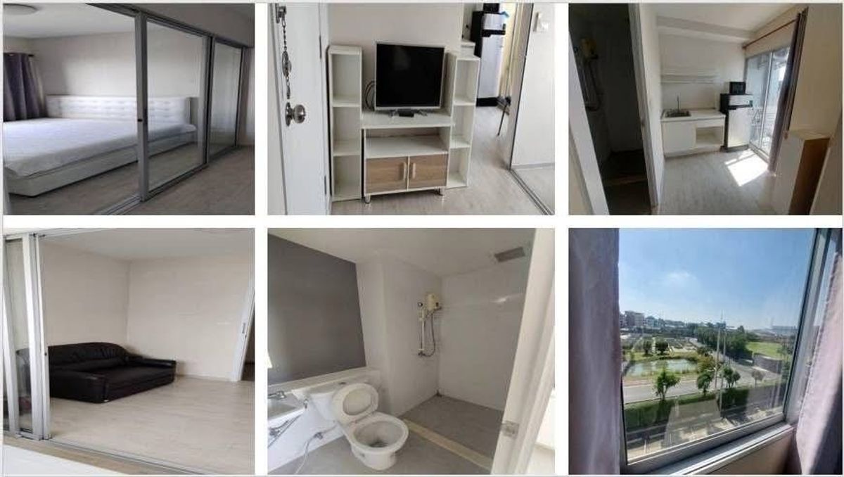 For RentCondoPathum Thani,Rangsit, Thammasat : Rent a plum condo, Park Rangsit, the room is ready to move in.