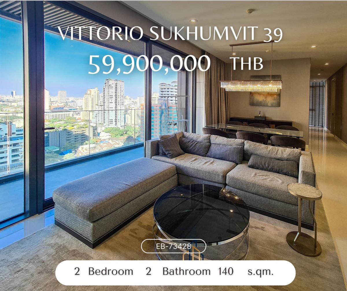 For SaleCondoSukhumvit, Asoke, Thonglor : Vittorio 39 โครงการหรูใจกลางพร้อมพงษ์ ห้องสวย ตกแต่งครบ มุมนี้สวยที่สุดในโครงการ วิวสีเขียว unit น้อย ตอบโจทย์ทั้งการลงทุนและปล่อยเช่า