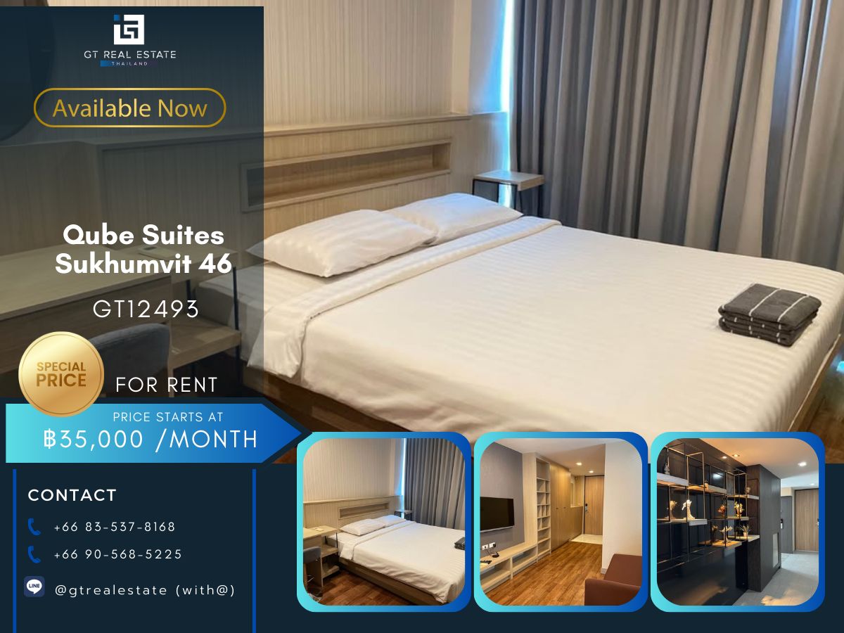 For RentCondoKhlongtoei, Kluaynamthai : Condo Qube Suites Sukhumvit 46, beautiful room, complete furniture Ready to rent