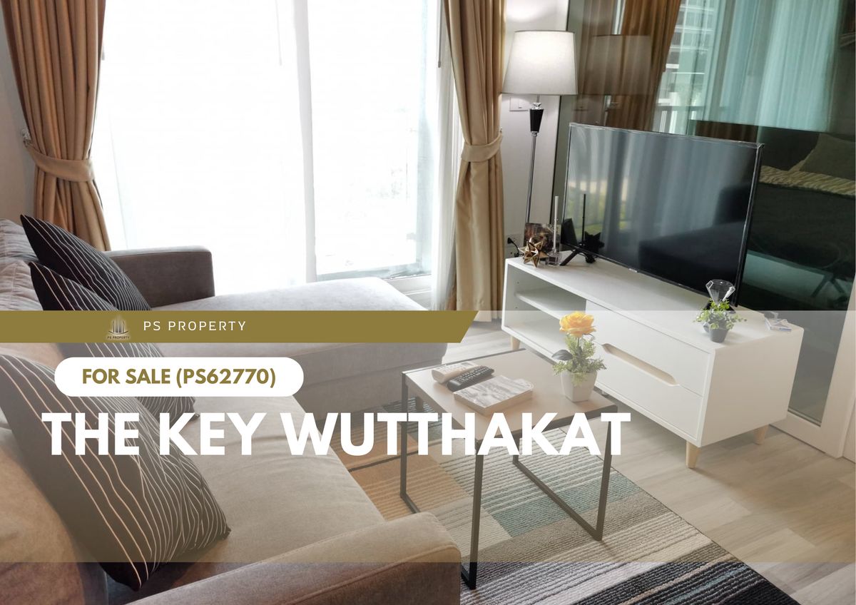 For SaleCondoThaphra, Talat Phlu, Wutthakat : Urgent sale ✨ The Key Wutthakat ✨ Furniture and electrical appliances near BTS Wutthakat (PS62770)