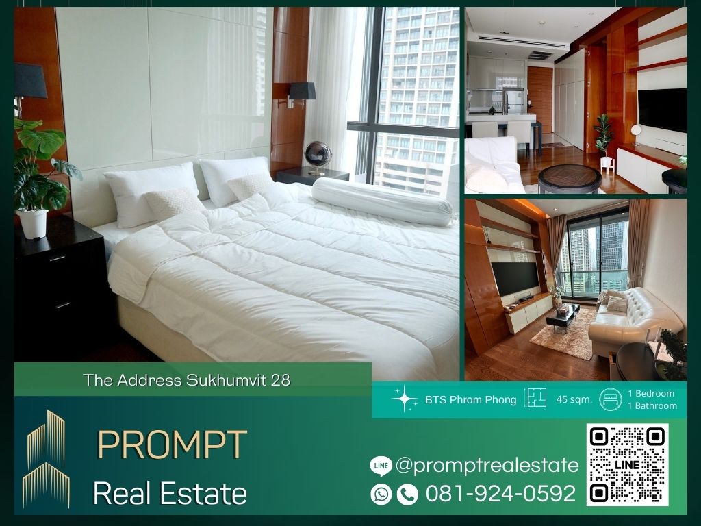 For RentCondoSukhumvit, Asoke, Thonglor : ST13048 - The Address Sukhumvit 28 :  ดิ แอดเดรส สุขุมวิท 28 - BTS Phrom Phong / Emporium