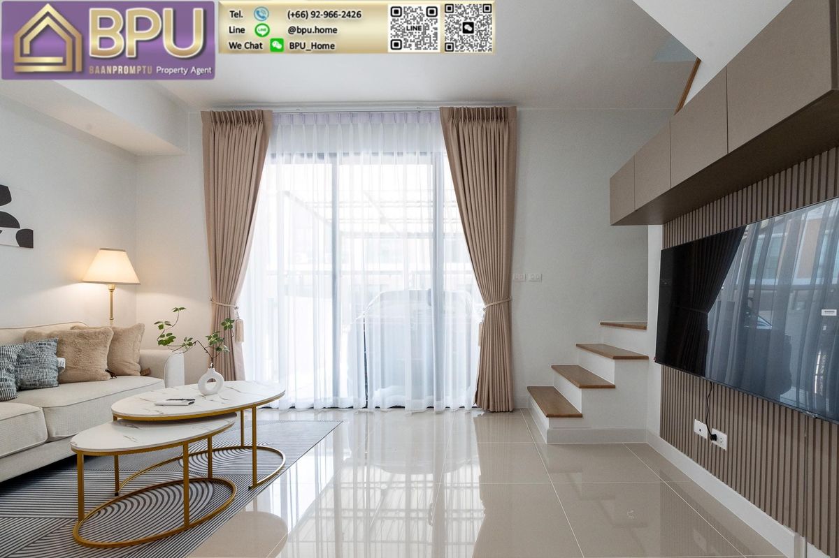 For RentTownhomeBangna, Bearing, Lasalle : ** 3 bedroom townhome rental ** Plino Sukhumvit - Bang Na 2, next to Mega Bangna