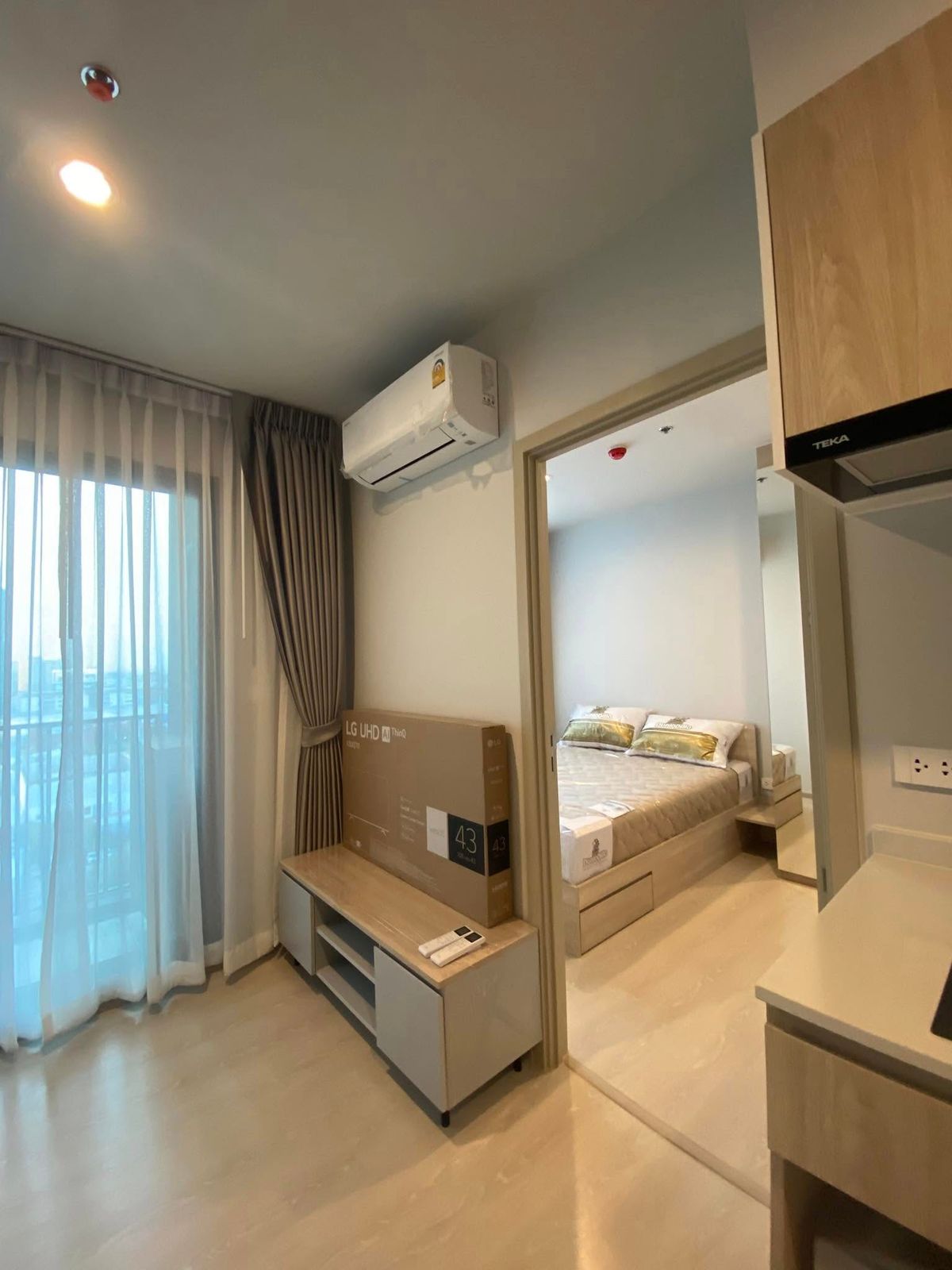 For RentCondoBangna, Bearing, Lasalle : 🌈FOR RENT & GT; & GT; Nue Mega Plus Bangna 🌟 New room, Unboxing, Mega, Bangna, Floor 12X, Full Furniture with Electric Appliances Convenient, near Suvarnabhumi Airport #LV-MO1576