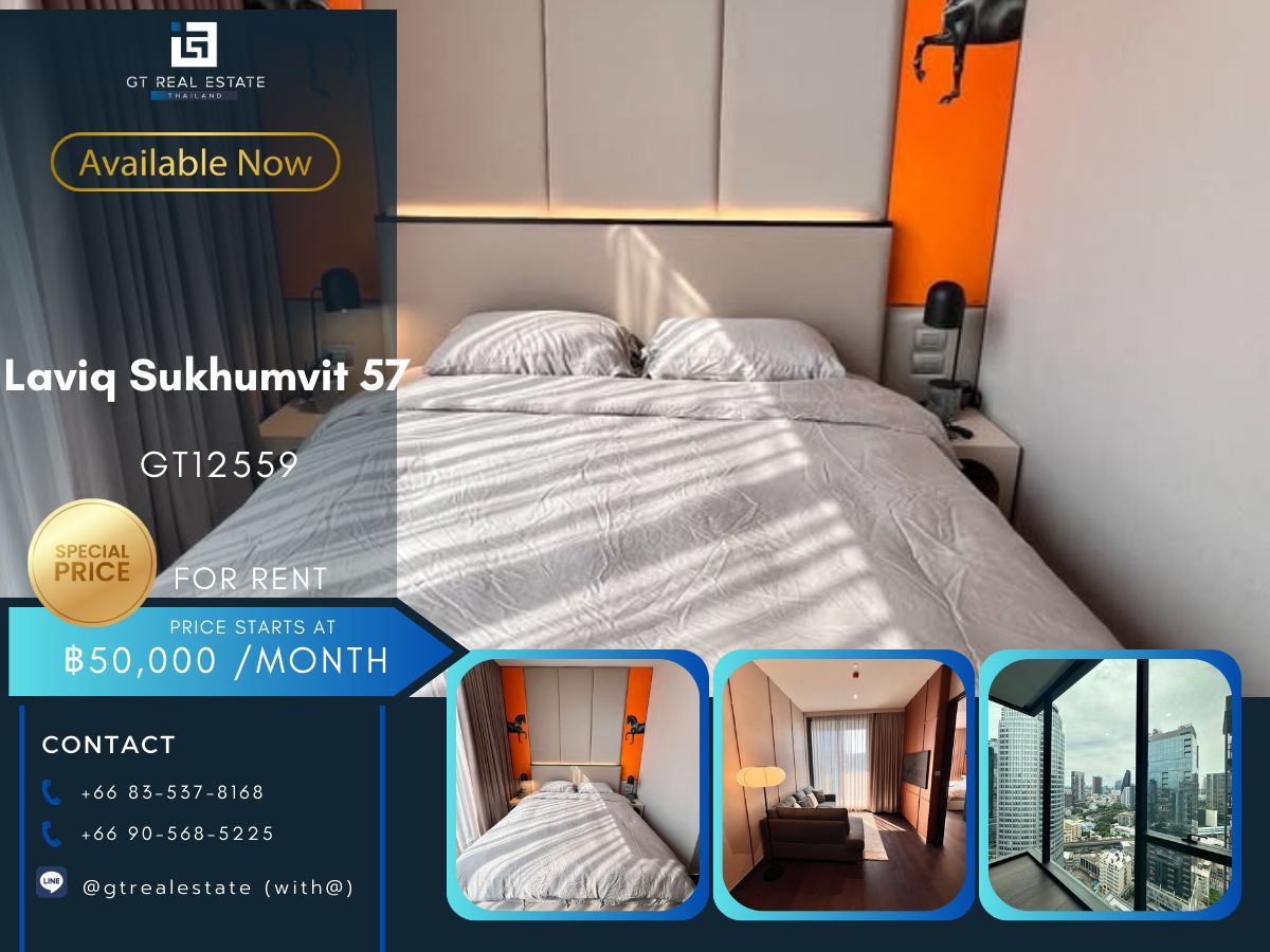 For RentCondoSukhumvit, Asoke, Thonglor : Laviq Sukhumvit 57 condo, beautiful room, complete furniture Ready to rent