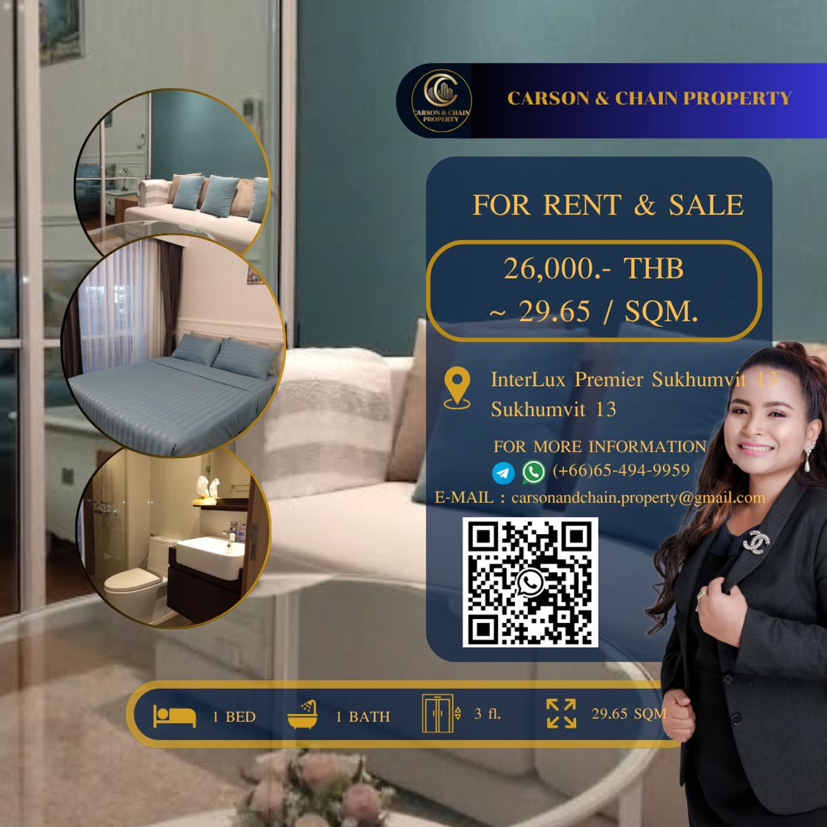 CondoNana, North Nana,Sukhumvit13, Soi Nana : Interlux Premier Sukhumvit 13