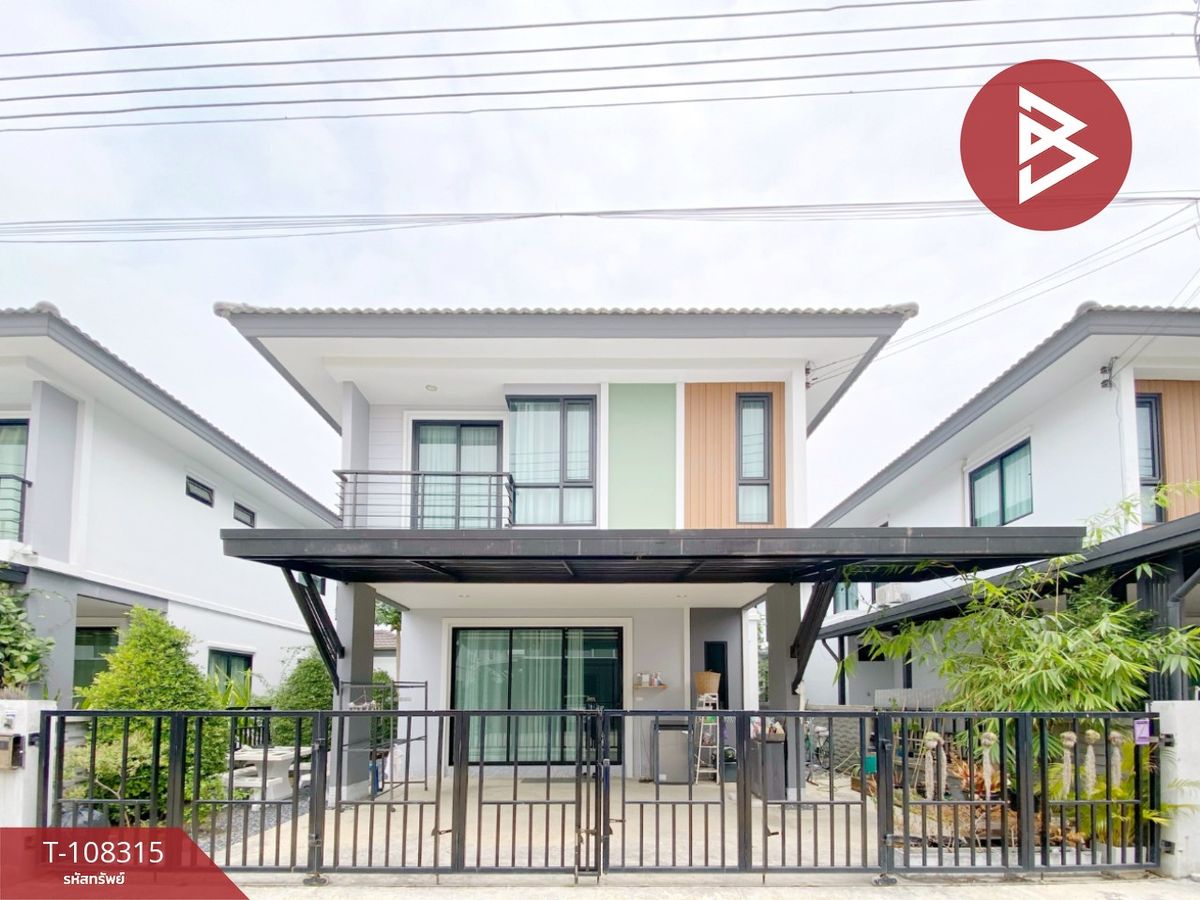 For SaleHousePathum Thani,Rangsit, Thammasat : Twin house for sale, Chat Luang Village 15/1 Sam Khok Pathum Thani