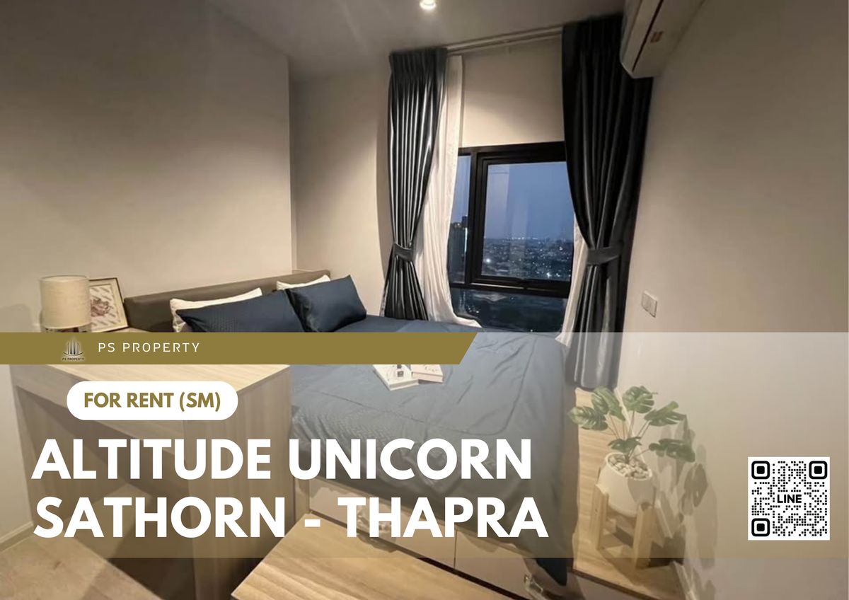 For RentCondoThaphra, Talat Phlu, Wutthakat : For rent 🔥 Altitude Unicorn Sathorn - Thapra 🔥 Fully furnished and electric appliances, near BTS Talat Phlu