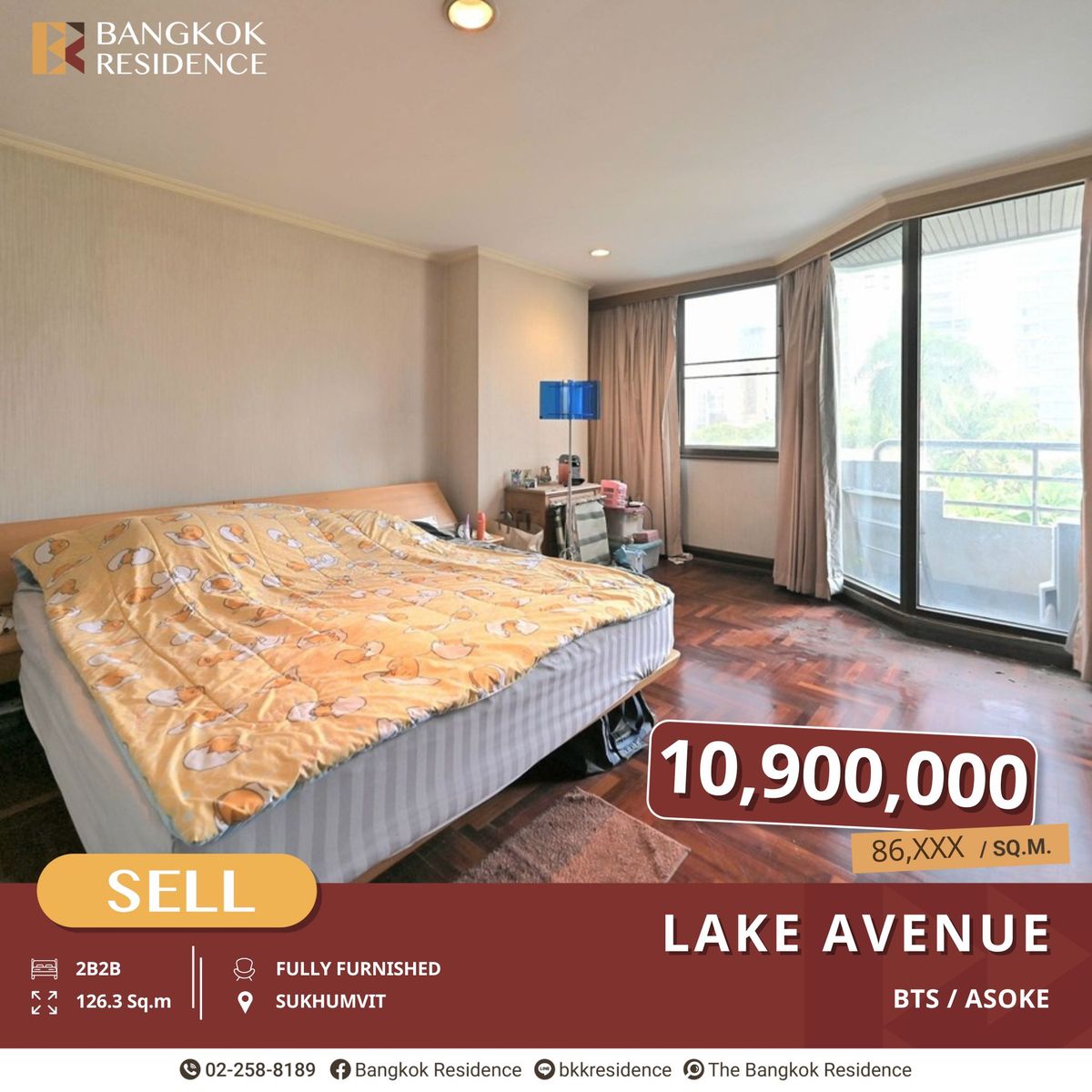 For SaleCondoSukhumvit, Asoke, Thonglor : Lake Avenue, 2-Bedroom Unit at a Great Price, Sukhumvit 16 near BTS Asoke