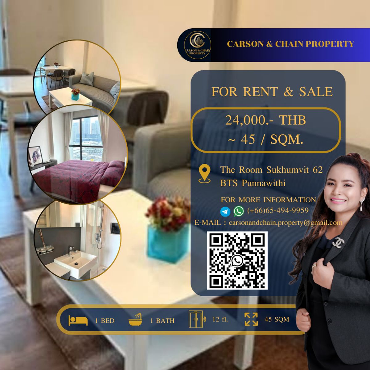 For RentCondoOnnut, Udomsuk : The Room Sukhumvit 62