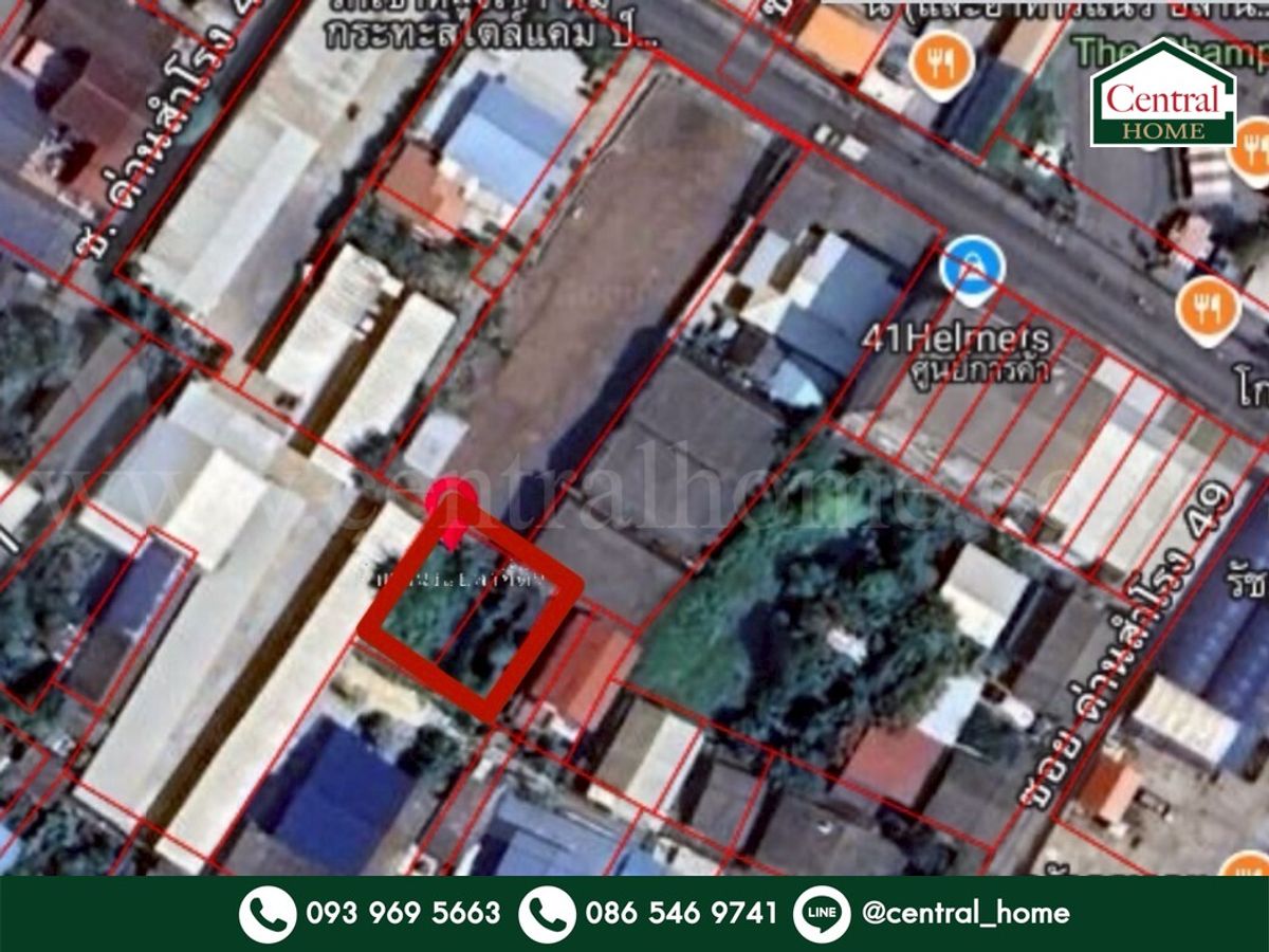 For SaleLandSamut Prakan,Samrong : 64 square wah of land, Samrong checkpoint 49, Samrong Northern, cheaper than the appraised value