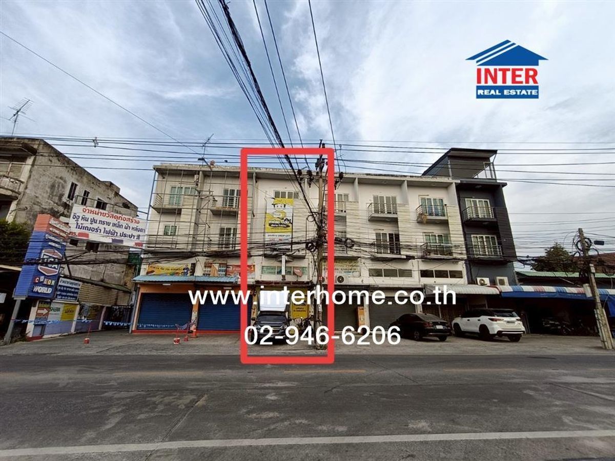 For SaleShop HouseKasetsart, Ratchayothin : Commercial building 3.5, 16 sq.w., commercial building, Soi Khubon 27, Yaek 13, Ram Inthra Road, Khubon Road, Bang Khen District, Bangkok