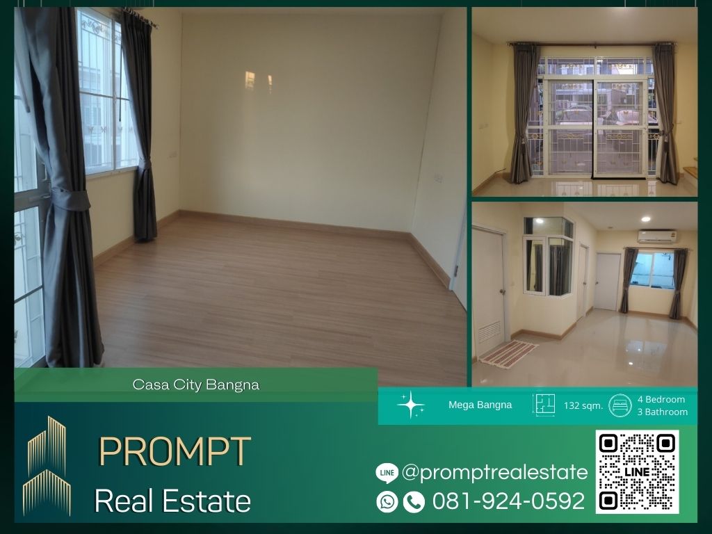 For RentTownhomeSamut Prakan,Samrong : CD03576 - Casa City Bangna :  คาซ่า ซิตี้ บางนา - Mega Bangna, International School (SISB / TCIS / Concordian), Suvarnabhumi Airport